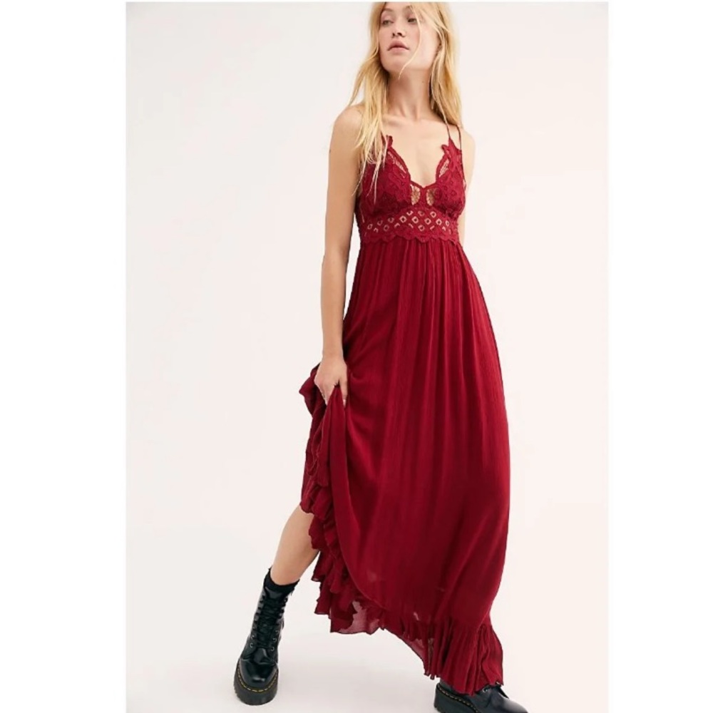 Free People One Adella Maxi Slip Dress